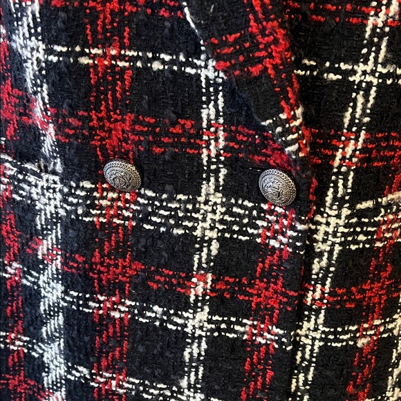 Zara Plaid Double-Breasted Blazer S - Picture 6 of 11